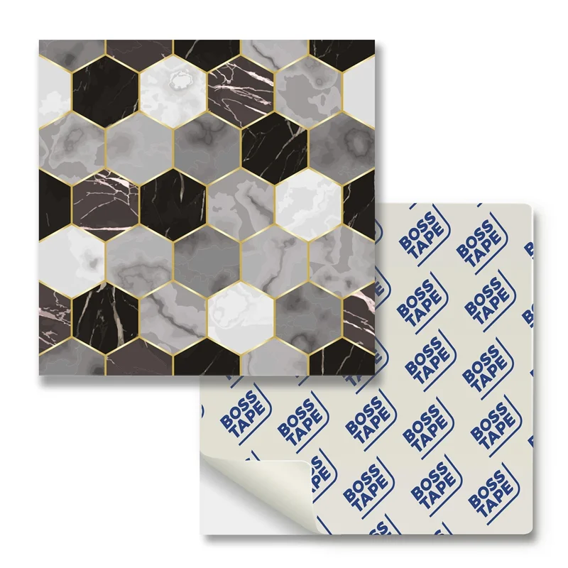 BOSS TAPE KARO PVC YAPIŞKANLI 30x30 CM 4 LÜ PAKET ALTIGEN SİYAH-BEYAZ BT-12006