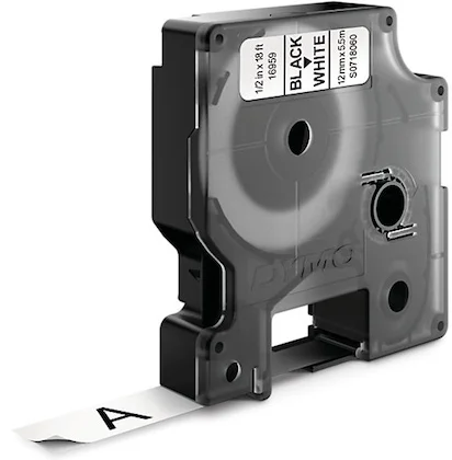DYMO ŞERİT D1 PERMANENT 12MM x 5.5MT SİYAH/BEYAZ 718060 16959