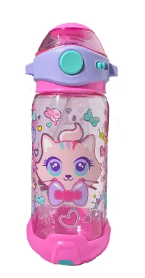DREAM VEST SÜSLÜ KEDİ ŞEFFAF MATARA 650 ML.(U2051) VST-MT0011