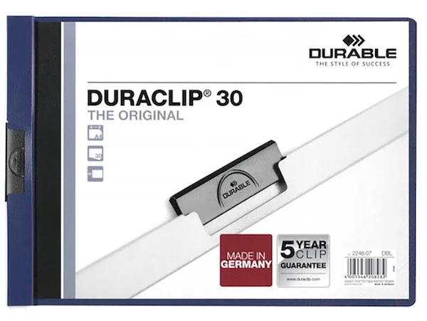 DURABLE SIKIŞTIRMALI DOSYA DURACLIP 2246 30 SF KAPASİTELİ YATAY 2246