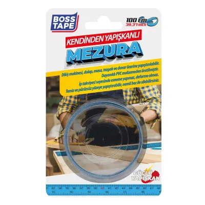 BOSS TAPE MEZURA KENDİNDEN YAPIŞKANLI 100 CM BT-05018