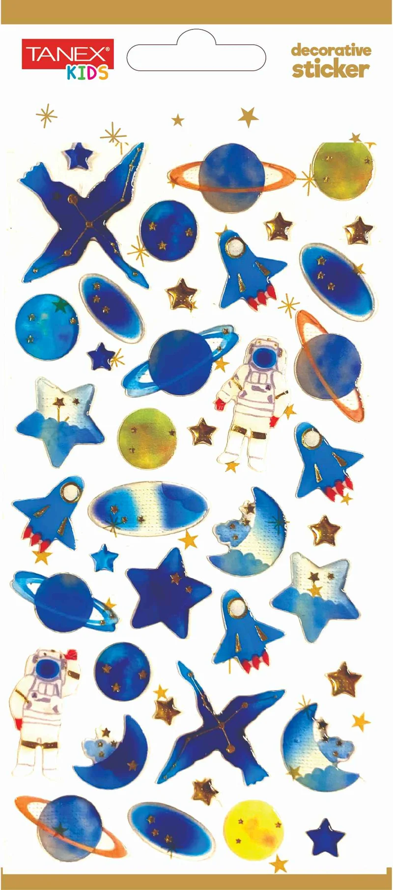 TANEX ETİKET DECORATİVE STICKER-12 PUFFY 5 ADET TNX-5011