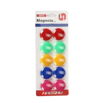 PANDA BÜYÜK RENKLİ MIKNATIS 30mm 10 LU PAN669
