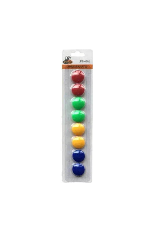 PANDA KÜÇÜK RENKLİ MIKNATIS 20mm 8 Lİ PAN668