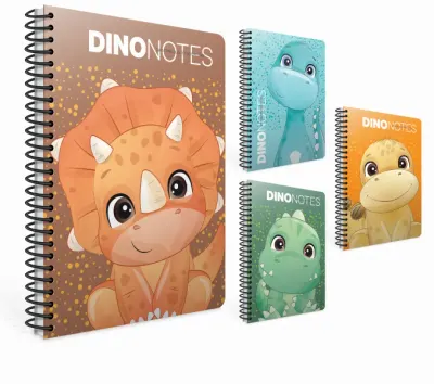 GIPTA DEFTER DINO NOTES A4 SPİRALLİ KARTON KAPAK 80 YP. ÇİZGİLİ 7182