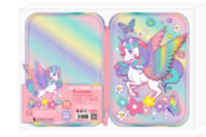 DREAM VEST ÇİÇEKLİ UNICORN DOLU KALEM ÇANTASI 18 PARÇA (U2109B) VST-KCS0025
