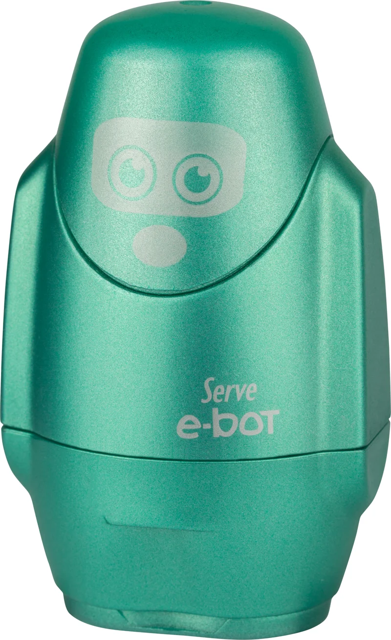 SERVE E-BOT SİLGİLİ KALEMTIRAŞ METALIK YESIL TEKLİ SV-EBOT1MYSL