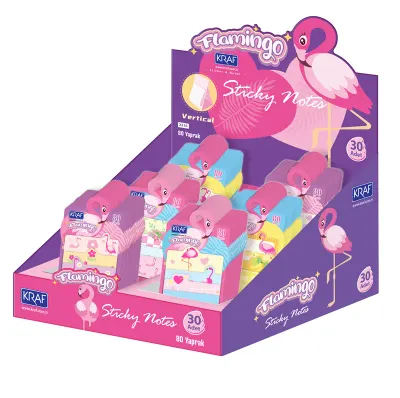 KRAF YAPIŞKANLI NOT KAĞIDI SET FLAMINGO 80 YP 2216FL