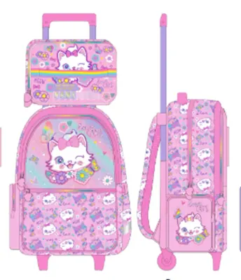 DREAM VEST PIŞIK KEDİ ÇEK-ÇEK VE BESLENME ÇANTASI SETİ (U2116-U2117) VST-SET0002