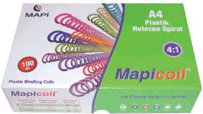 MAPİ SPİRAL PLASTİK HELEZON 4:1 10MM ŞEFFAF 100 ADET 48 LOP 2351004
