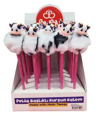 BU-BU PELÜŞ İNEK BAŞLIKLI KURŞUN KALEM 25'Lİ BUBU-BKK009
