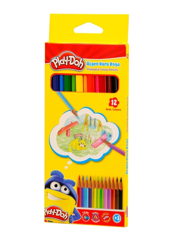 PLAY-DOH KURU BOYA ÜÇGEN 12 RENK PLAY-KU012