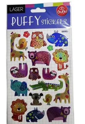 BU-BU DAMLA STICKERS KARIŞIK HAYVANLAR BUBU-PUF-6207