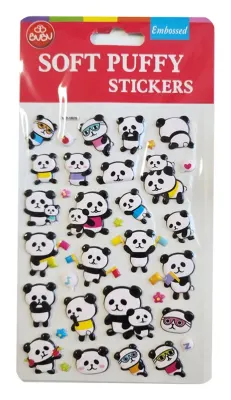 BU-BU SOFT PUFFY STICKERS PANDA 10,9X20,5 BUBU-SWP-1007B