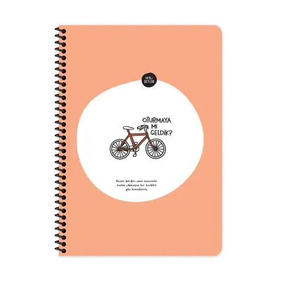 KESKİN DEFTER HİSLİ ŞEYLER STİCKERLİ OTURMAYA MI GELDİK? A4 SPİRALLİ 80 YP. KARELİ 500517
