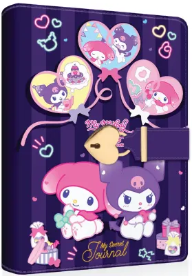 VİCTORİAS JOURNALS KUROMİ VE MY MELODY KİLİTLİ GÜNLÜK A6 192 SAYFA 80 GR 525-2024