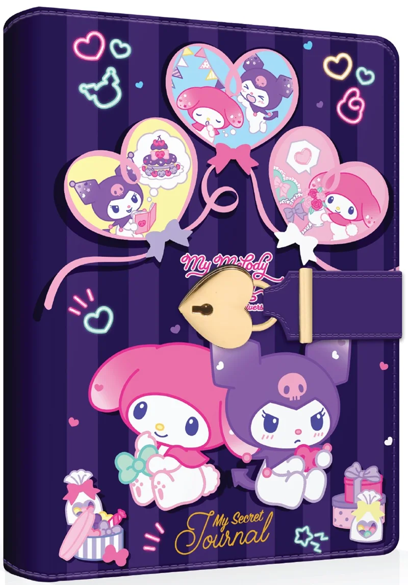 VİCTORİAS JOURNALS KUROMİ VE MY MELODY KİLİTLİ GÜNLÜK A6 192 SAYFA 80 GR 525-2024