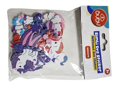 BU-BU SİMLİ EVA STICKER UNICORN 30'LU BUBU-ST0154