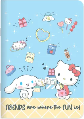 KESKİN DEFTER STİCKERLİ HELLO KITTY AND FRIENDS 18.5x26 TEL DİKİŞLİ 40 YP ÇİZGİLİ 381851-13