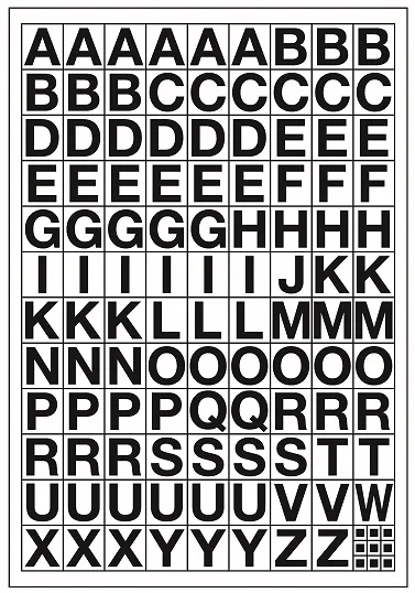 TANEX STICKER HARF STICKERİ 10mm BOLD 2 AD. STC-501