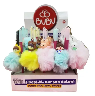 BU-BU PELÜŞ ÇOCUK BAŞLIKLI KURŞUN KALEM 24'LÜ BUBU-BKK018