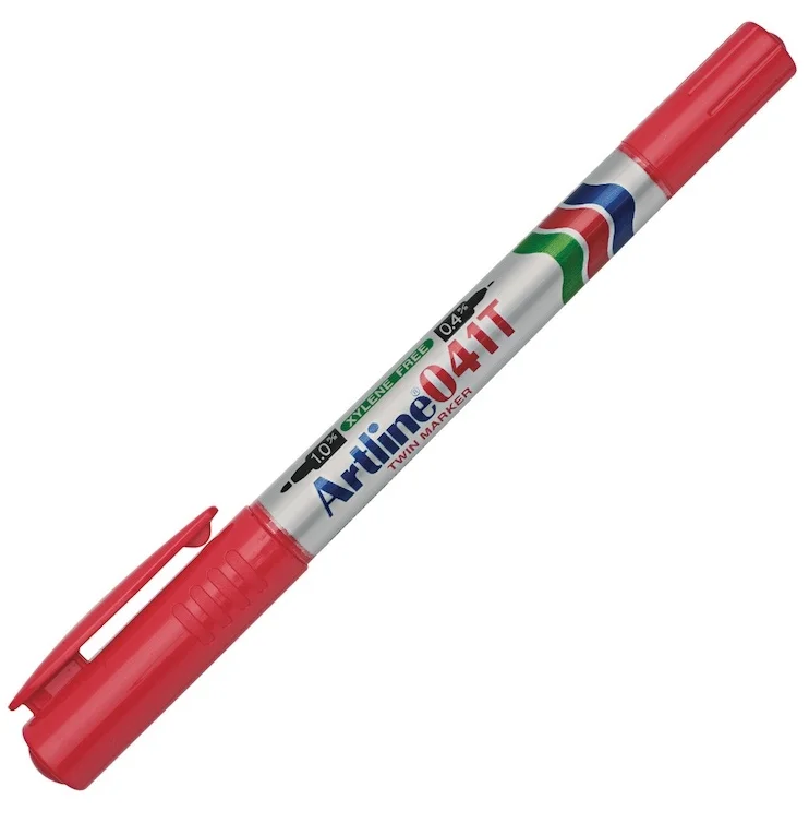 ARTLINE PERMANENT MARKÖR TWIN MARKER ÇİFT UÇLU 041T KIRMIZI A-EK-041T RED