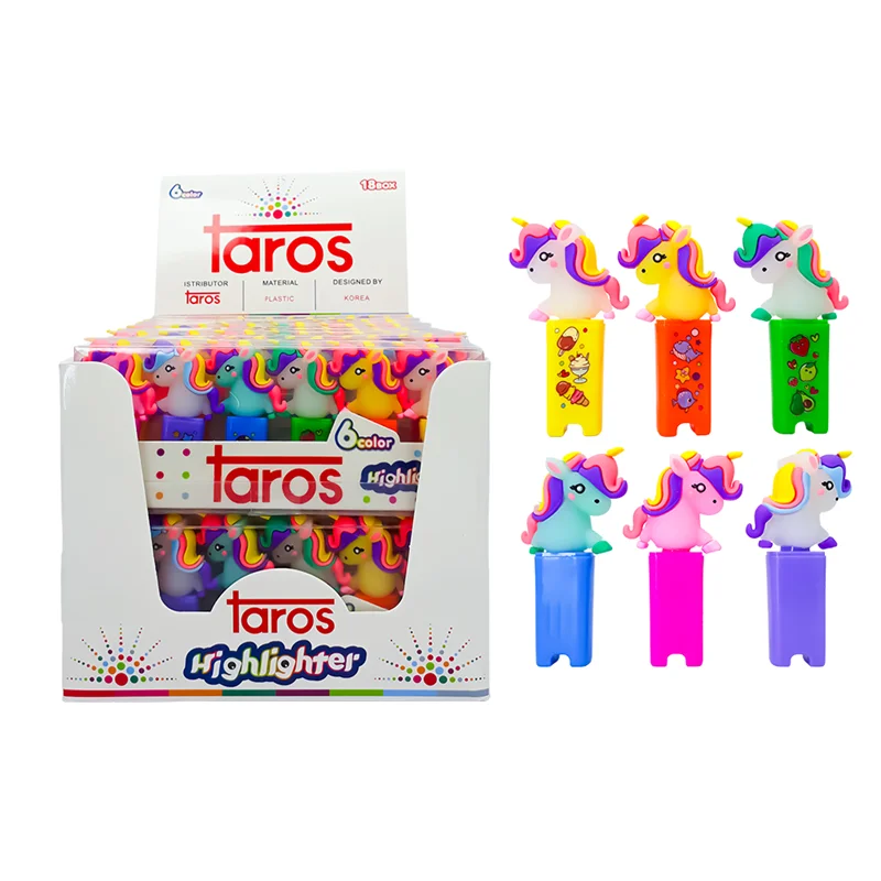 UNICK COLOR FOSFORLU KALEM UNICORN 6 LI PAKET 8045