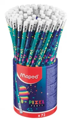 MAPED KURŞUN KALEM BLACK PEP'S KIDY LEARN SİLGİLİ HB 72 Lİ KAVANOZ 853602