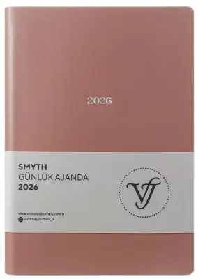 VJ AJANDA 2026 SMYTH GÜNLÜK A5 14X20,5CM IVORY 80 GR 416 SAYFA ESNEK KAPAK GÜMÜŞ YALDIZ KENAR TOPRAK