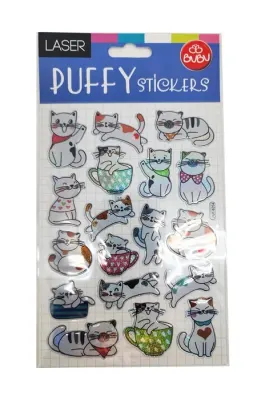 BU-BU DAMLA STICKERS KEDİ 12,5X23,5 BUBU-PUF-6204