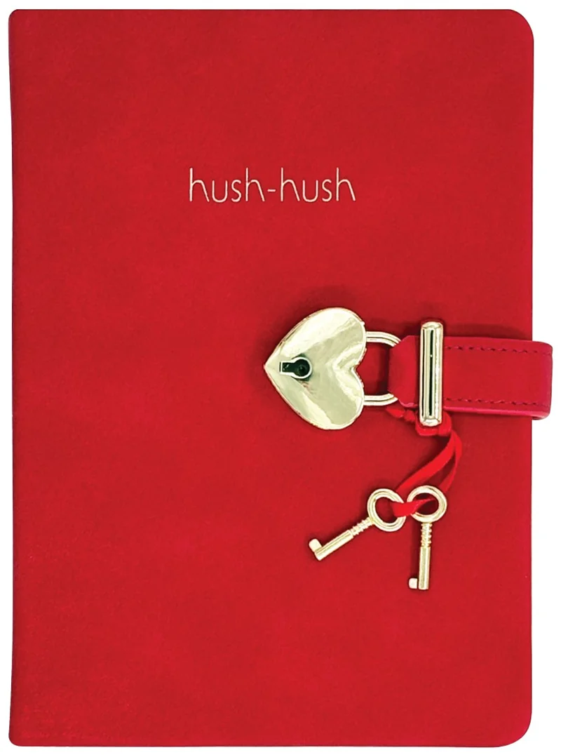 VİCTORİAS JOURNALS HUSH HUSH KİLİTLİ DEFTER 80GR. 160 YP.ÇİZ. KIRMIZI 124-1907