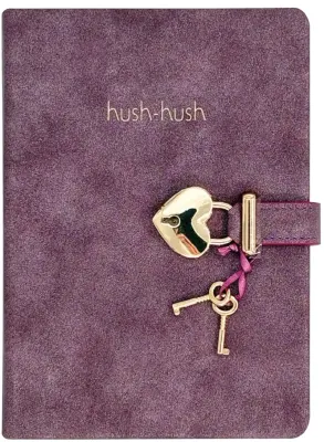 VİCTORİAS JOURNALS HUSH HUSH KİLİTLİ DEFTER 80GR. 160 YP.ÇİZ. MOR 124-1900