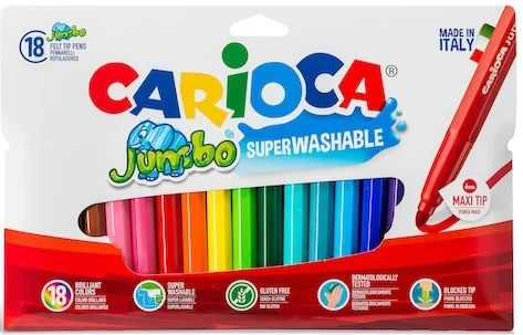 CARIOCA KEÇELİ BOYA JUMBO YIKANABİLİR 18 Lİ 40566