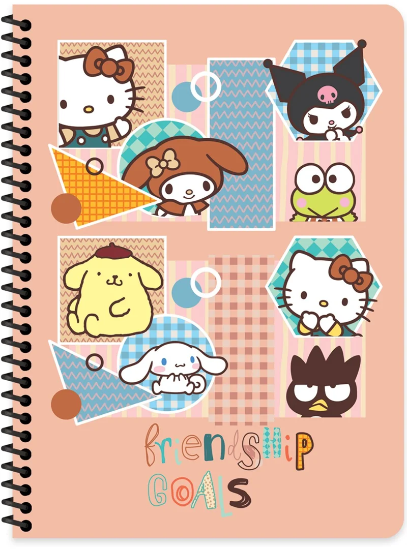 KESKİN DEFTER HELLO KITTY AND FRIENDS 16.5X22.5 SPİRALLİ KARTON KAPAK 80 YP. ÇİZGİLİ 380631-13