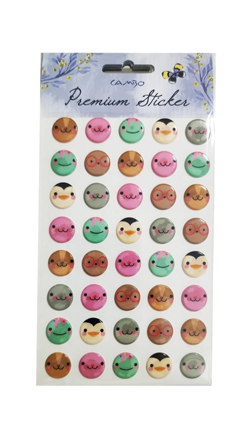 BU-BU PUF HAYVAN EMOJİ STICKER BUBU-CAS-01-034