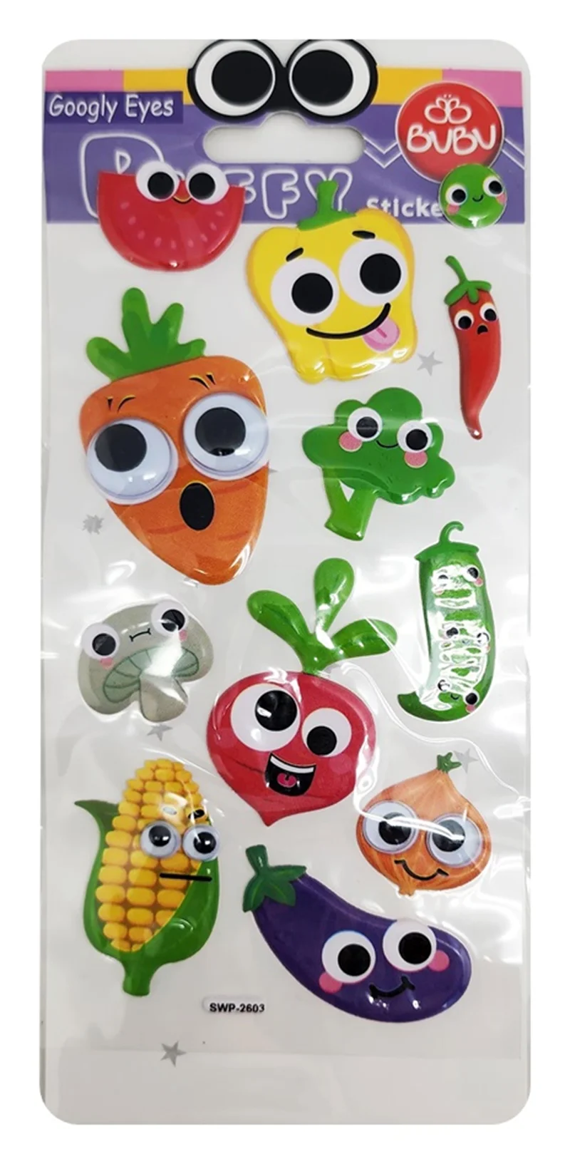 BU-BU GOOGLY EYES PUFFY STICKER SEBZELER 9X21 BUBU-SWP-2603