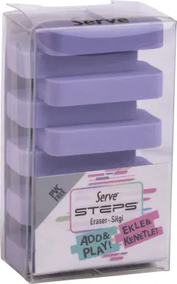 SERVE STEPS SİLGİ PASTEL LAVANTA TEKLİ PET SV-STEPSSGP1LA