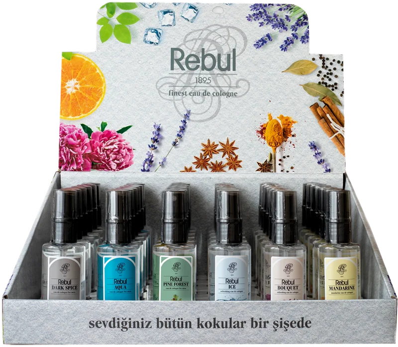 REBUL KOLONYA 50 ML SPREYLİ 36 LI STAND TM02630