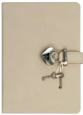 VİCTORİAS JOURNALS HUSH HUSH KİLİTLİ DEFTER 80GR. 160 YP.ÇİZ. KREM 124-1902