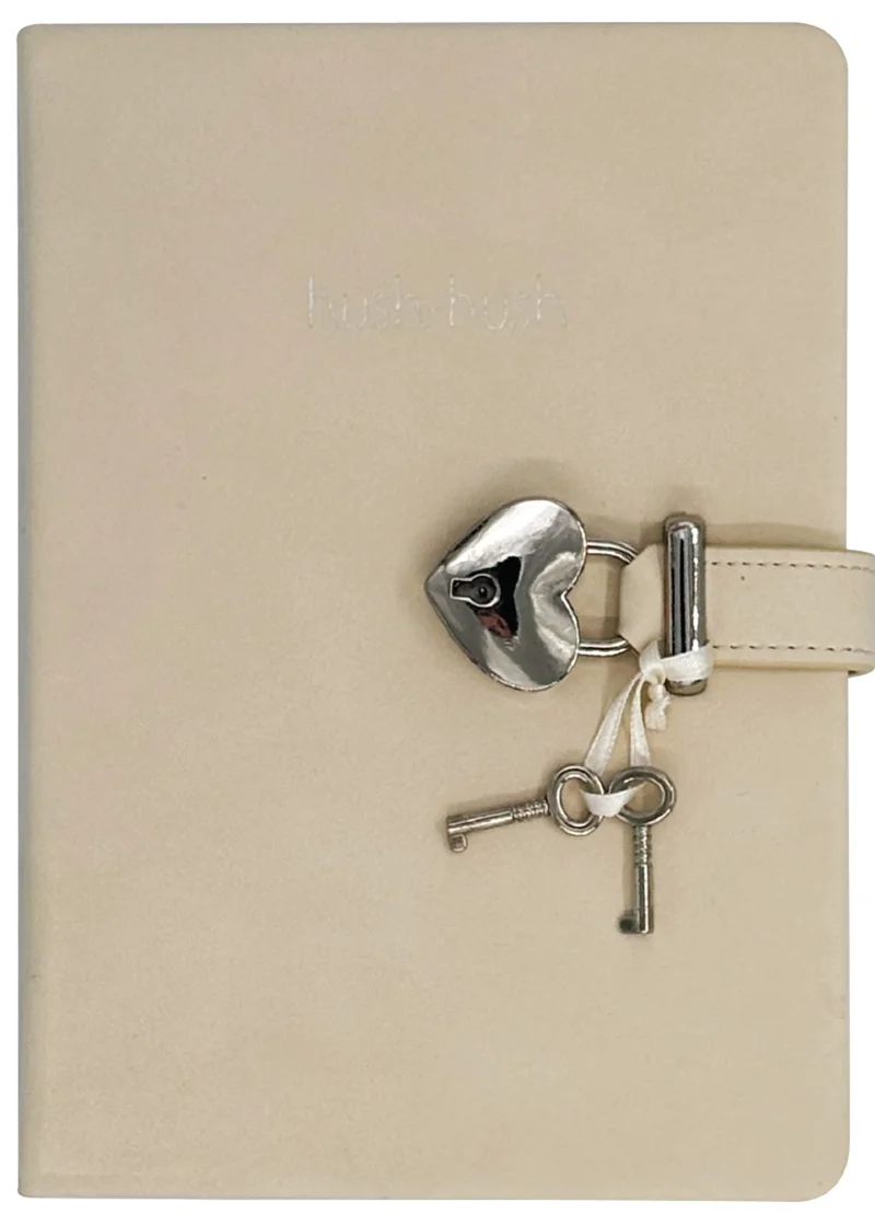 VİCTORİAS JOURNALS HUSH HUSH KİLİTLİ DEFTER 80GR. 160 YP.ÇİZ. KREM 124-1902