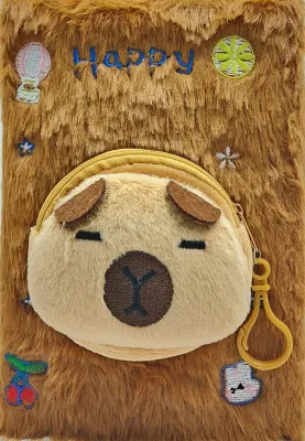 UNICK COLOR HAPPY CAPYBARA CÜZDANLI PELUŞ A5 HATIRA DEFTERİ 7175