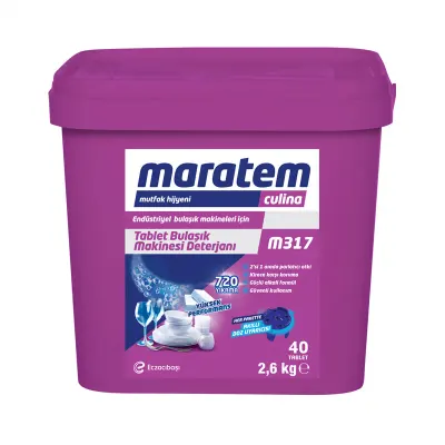 MARATEM M317 TABLET ENDÜSTRİYEL BULAŞIK MAKİNE DETERJANI KOVALI 7900945