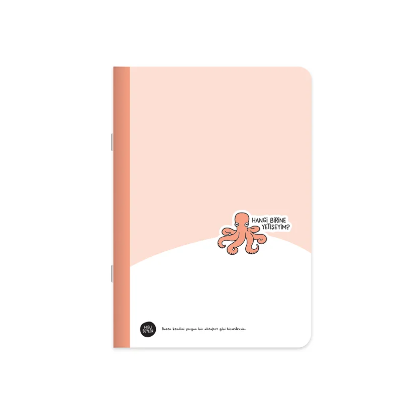 KESKİN DEFTER HİSLİ ŞEYLER 18.5x26 TEL DİKİŞ KUŞE KAPAK STICKERLI 48 YP. ÇİZGİLİ 500701-99