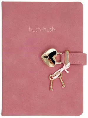 VİCTORİAS JOURNALS HUSH HUSH KİLİTLİ DEFTER 80GR. 160 YP.ÇİZ. PEMBE 124-1901