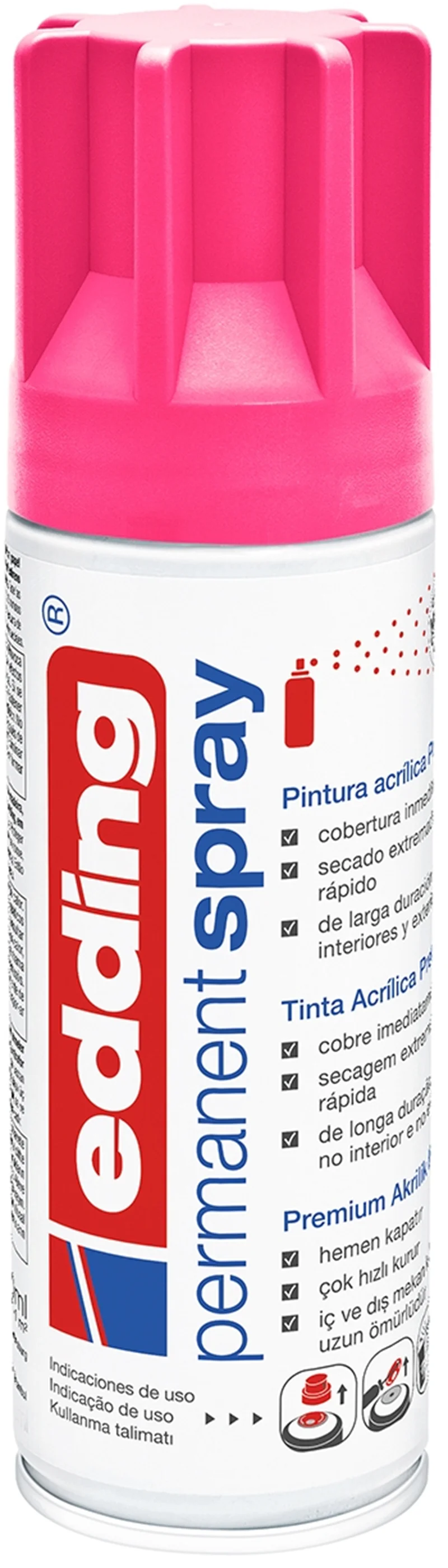 EDDING PERMANENT AKRİLİK SPREY BOYA E-5200 NEON PINK 969