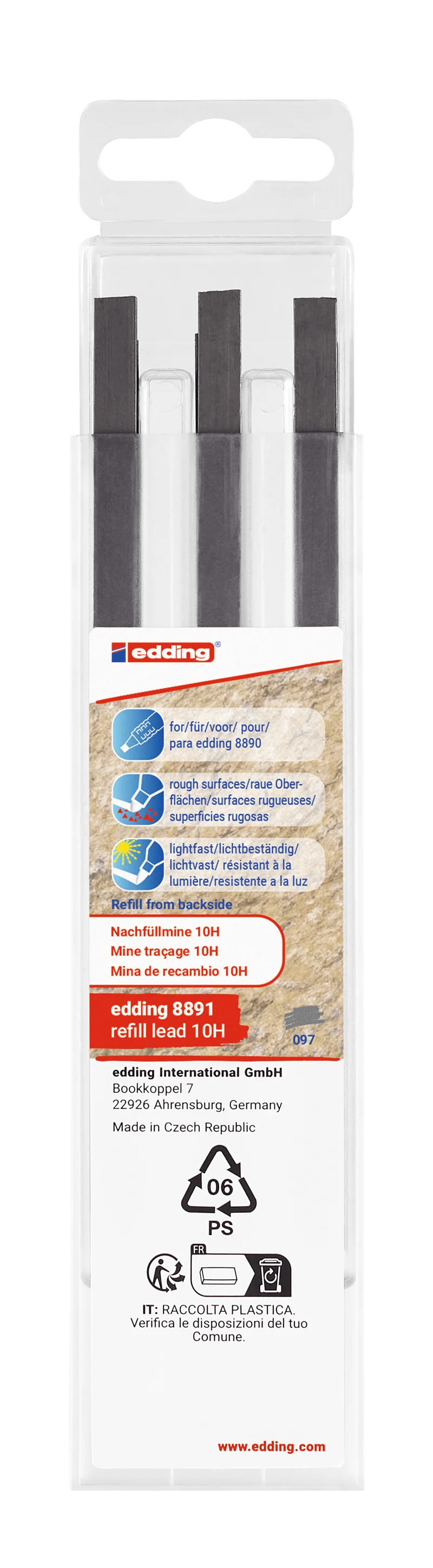 EDDING MEKANİK MARANGOZ KALEMİ E-8891 YEDEK UÇ 10H 6 LI SET