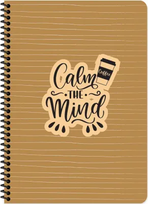 KESKİN DEFTER KAHVE A4 SERT KARTON KAPAK SPİRALLİ 100 YP. KARELİ 415532-99