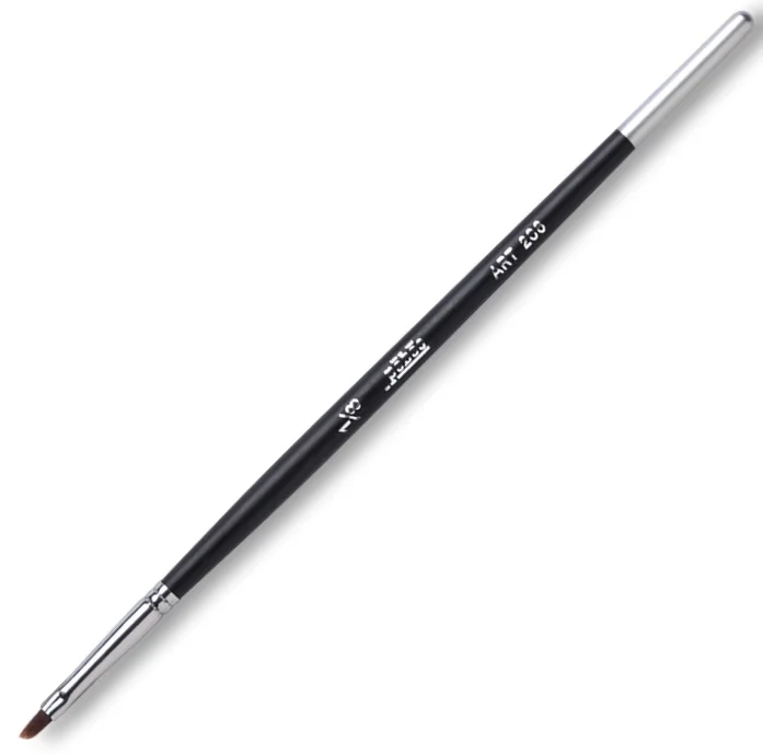 PEBEO FIRÇA YAN KESİK 208 SERİSİ SİYAH SENTETİK KIL KISA SAP NO:1/8 208 1/8