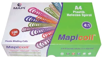 MAPİ SPİRAL PLASTİK HELEZON 4:1 18MM ŞEFFAF 100 AD. 48 LOP POŞETLİ 2361804