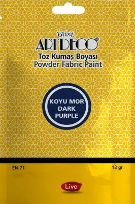 ARTDECO KUMAŞ BOYASI TOZ 13 GR TOZ KOYU MOR Y-010T-1121
